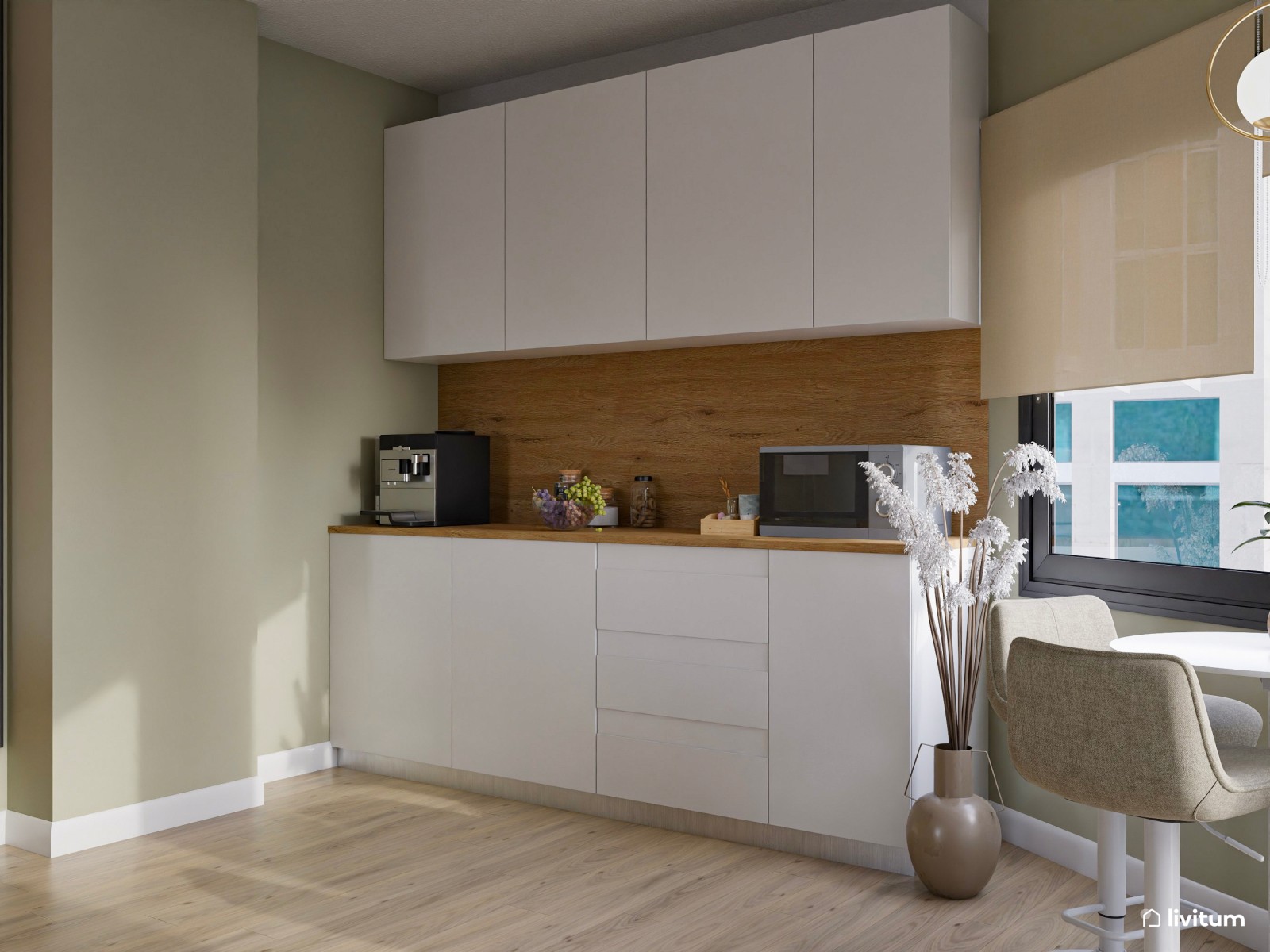 Acogedor comedor de oficina con varios ambientes