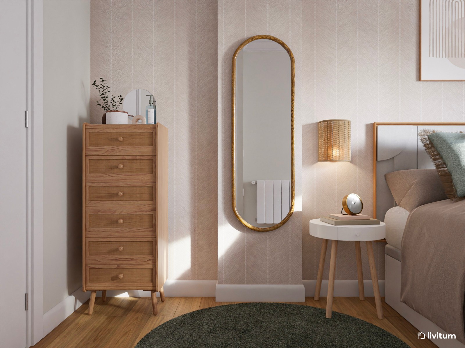 Agradable dormitorio individual con escritorio y vistas al exterior