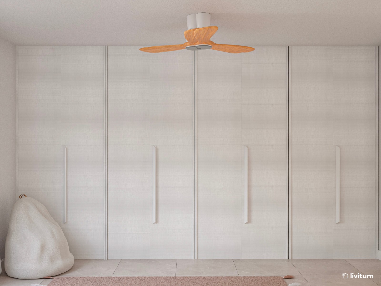 Amplia y cómoda habitación infantil con luz natural y toques rosa
