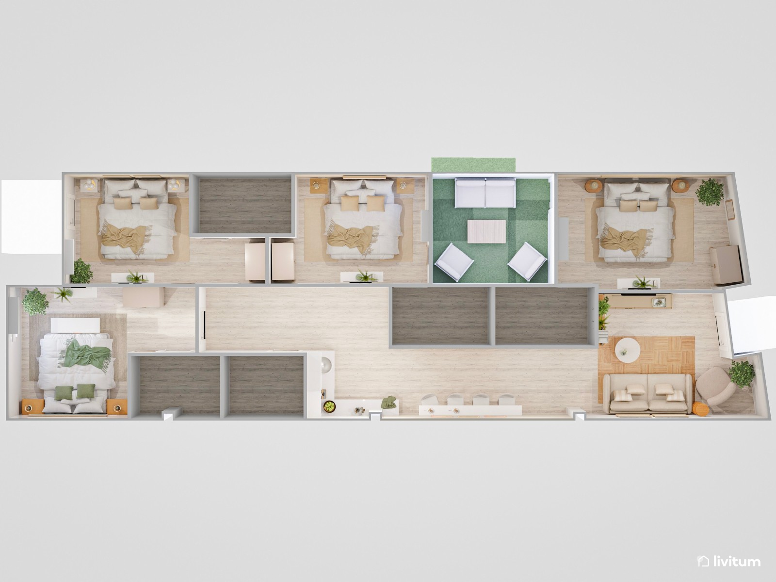 Apartamento con mucho encanto y color