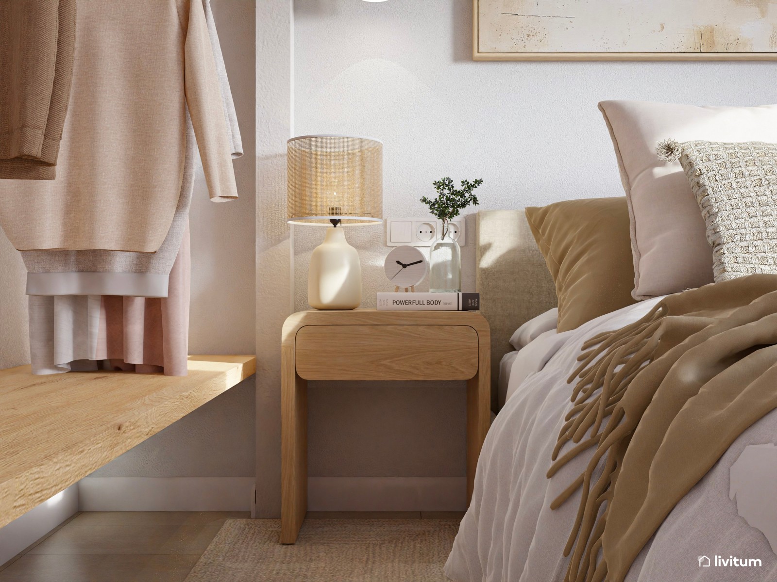 Apartamento de 28 m² con salón comedor, cocina, dormitorio y terraza