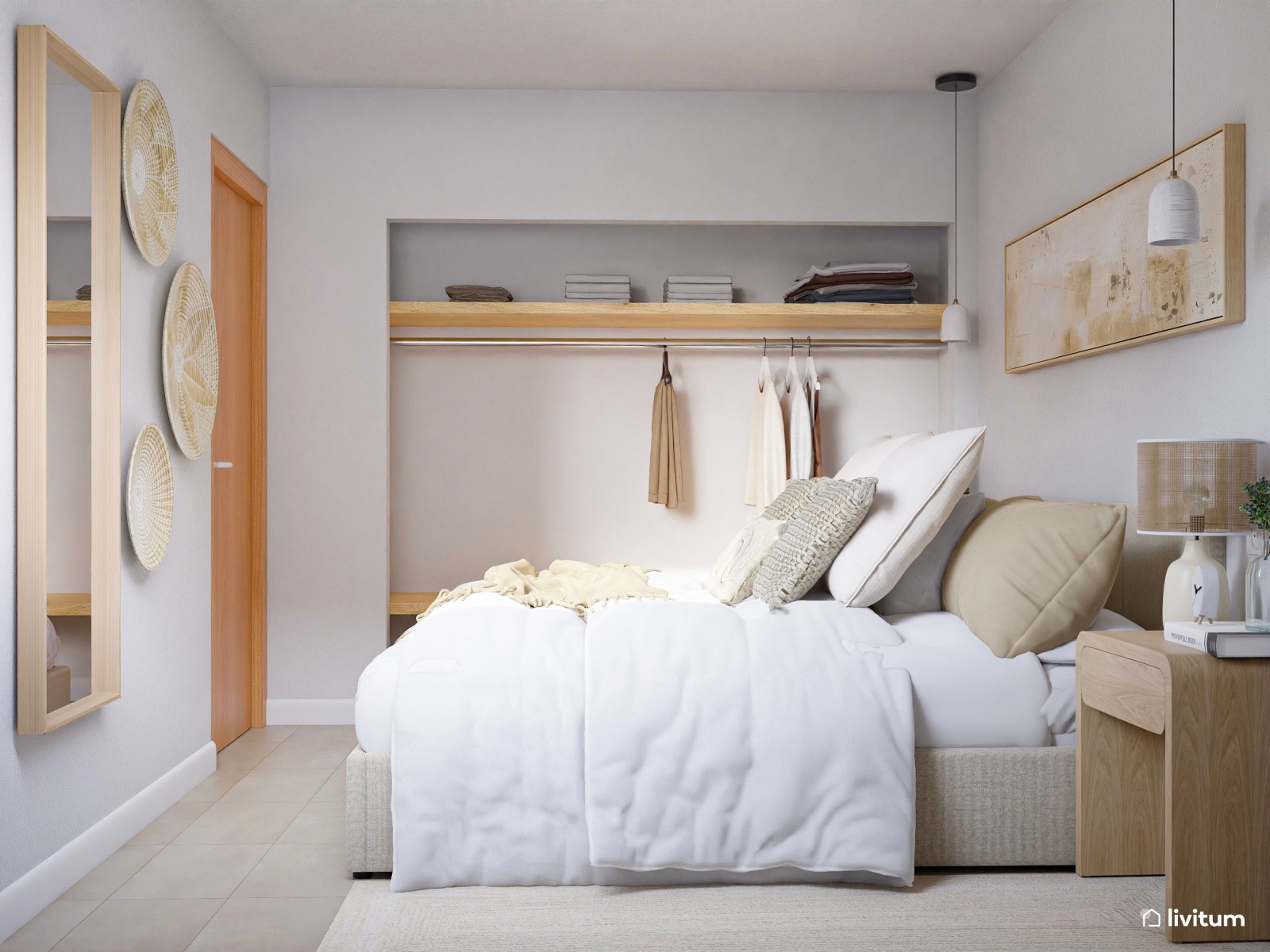 Apartamento de 28 m² con salón comedor, cocina, dormitorio y terraza