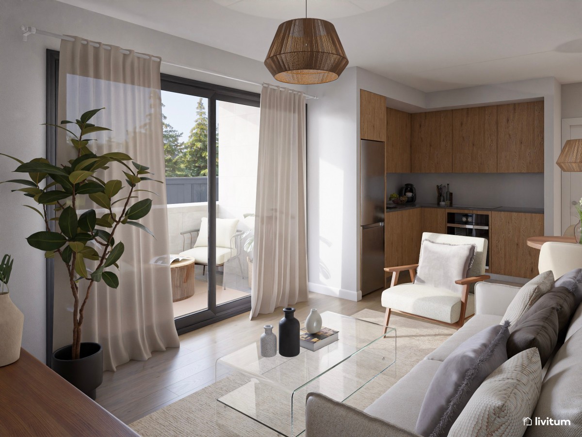 apartahotel decorado por Livitum cálido y acogedor