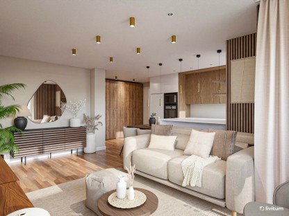 Caso REAL: El impresionante antes y después de un salón con cocina abierta y muebles de madera oscura
