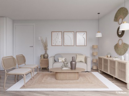 1 salón y 4 estilos: nórdico, clásico, mediterráneo y boho