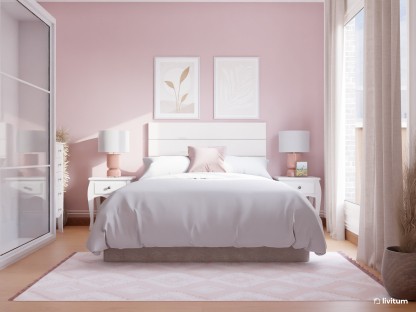 ¡Nuevo proyecto Livitum! Un dormitorio vintage rosa y blanco