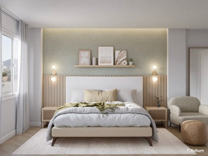 ¿Quieres un cabecero de cama original? Apuesta por los listones de madera