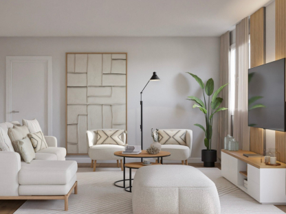 19 ideas para decorar un salón blanco y hacerlo acogedor (sin que se vea frío)