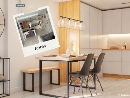 Antes y después: increíble salón-comedor con cocina abierta