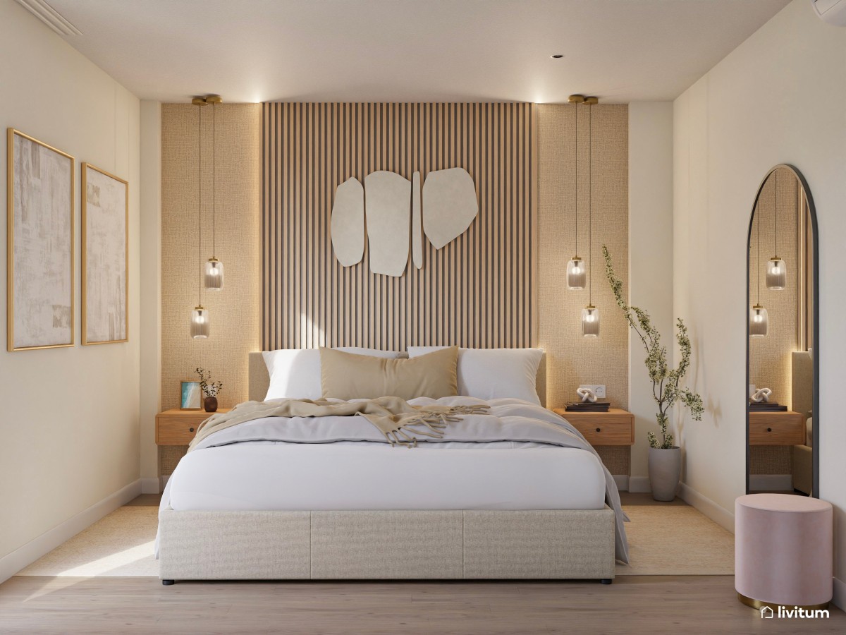 La tendencia que nunca pasa de moda en dormitorios: los listones de madera