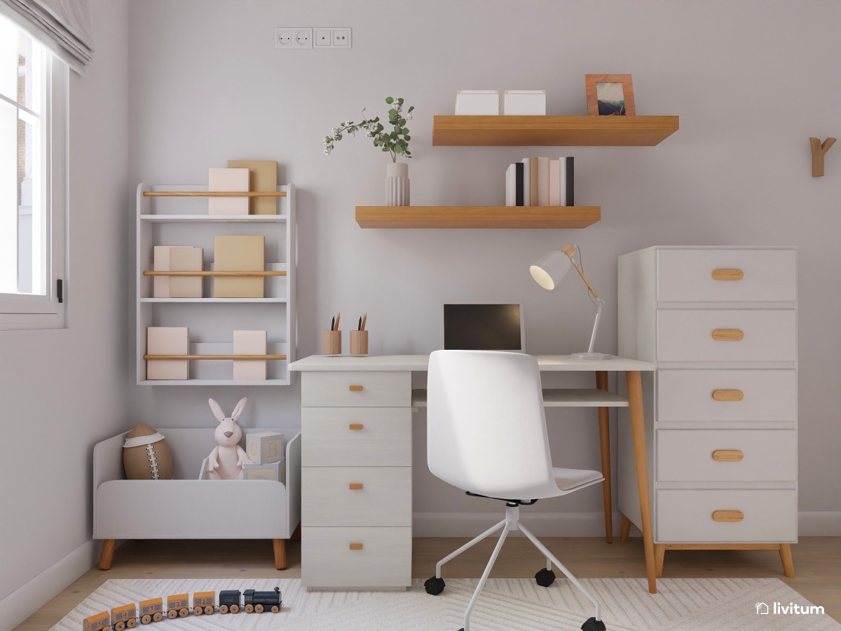 5 estanterías de escalera perfectas para decorar y ganar espacio en una  habitación pequeña