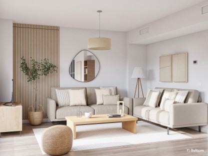 9 ideas para decorar salones en blanco y madera