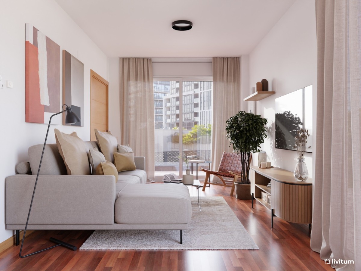 Decorar salones estrechos y alargados con estilo: 12 ejemplos reales