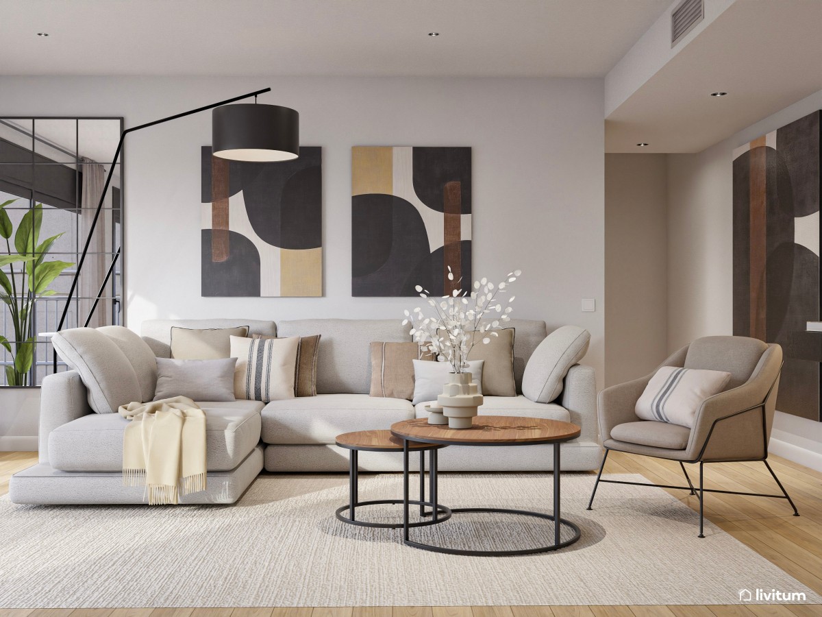 Salones elegantes decorados por Livitum (casos reales) 