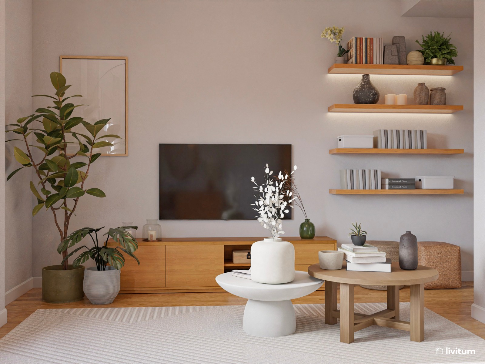 Dinamismo visual y formas curvas: un salón que lo tiene todo