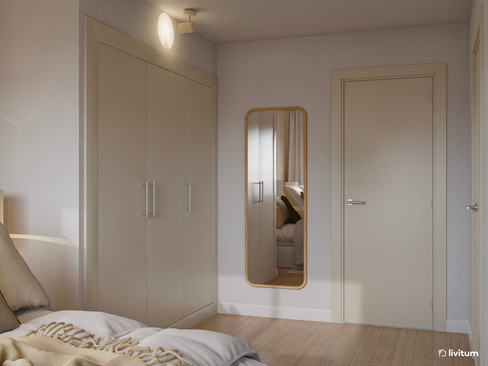 Dormitorio boho con texturas y relieves interesantes
