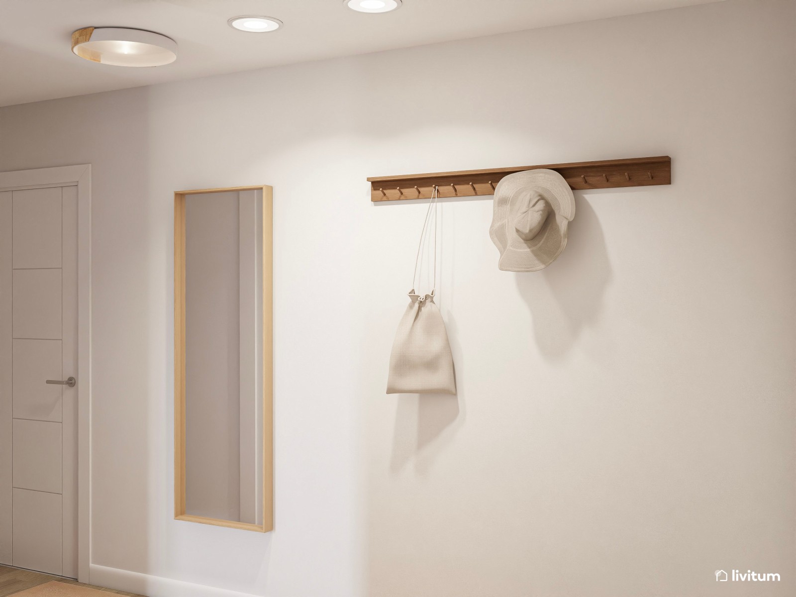 Dormitorio doble con detalles boho y fibras naturales