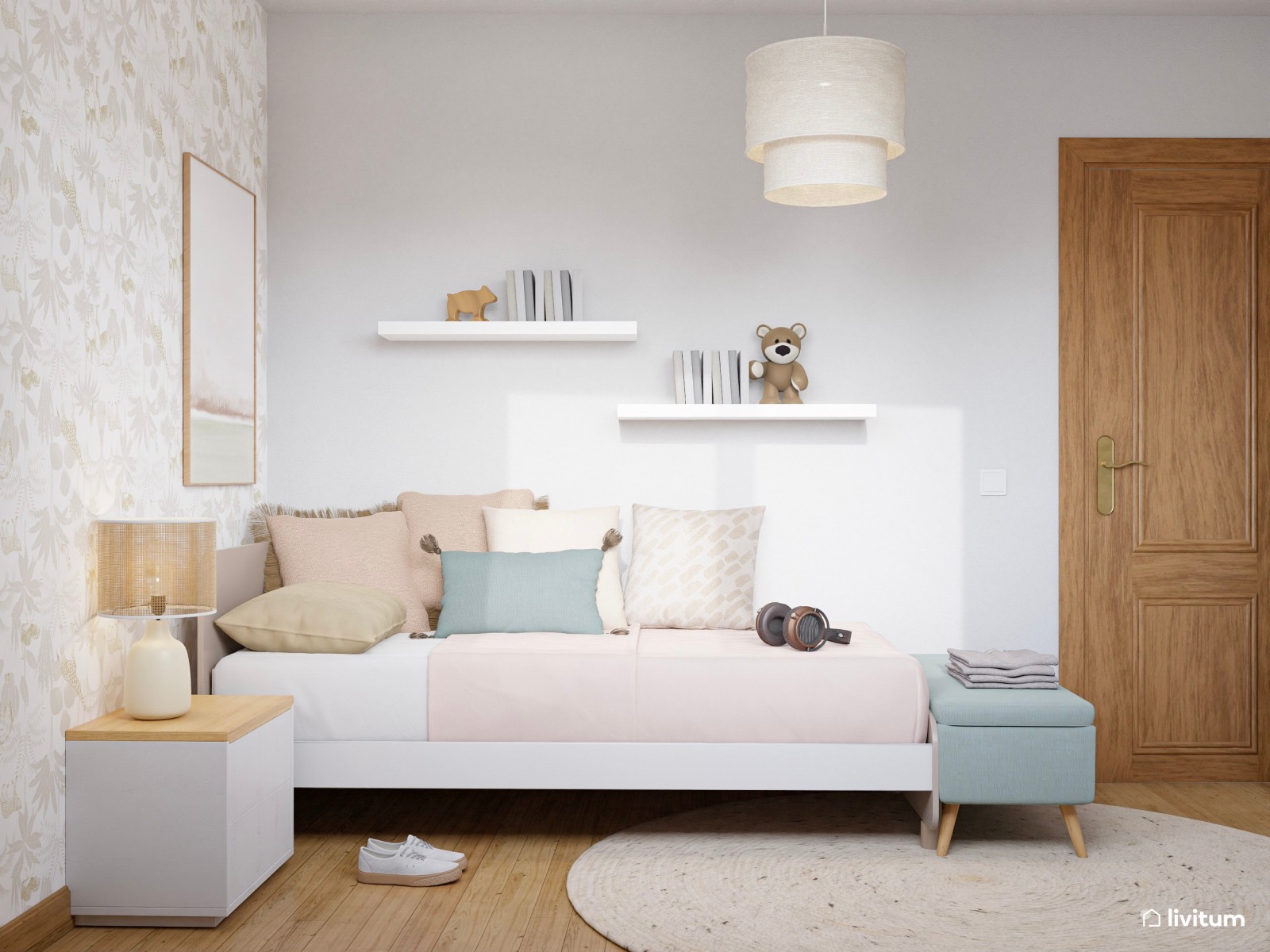 Dormitorio individual pequeño muy bien aprovechado