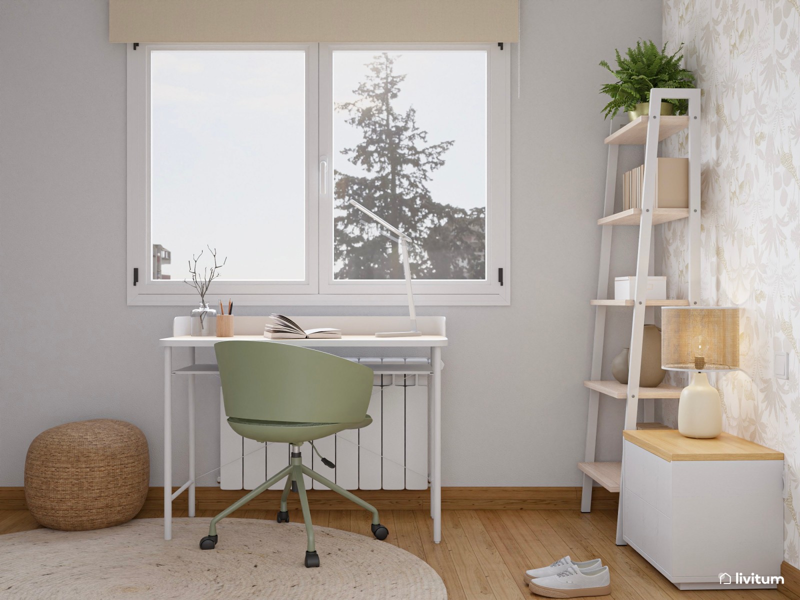 Dormitorio individual pequeño muy bien aprovechado