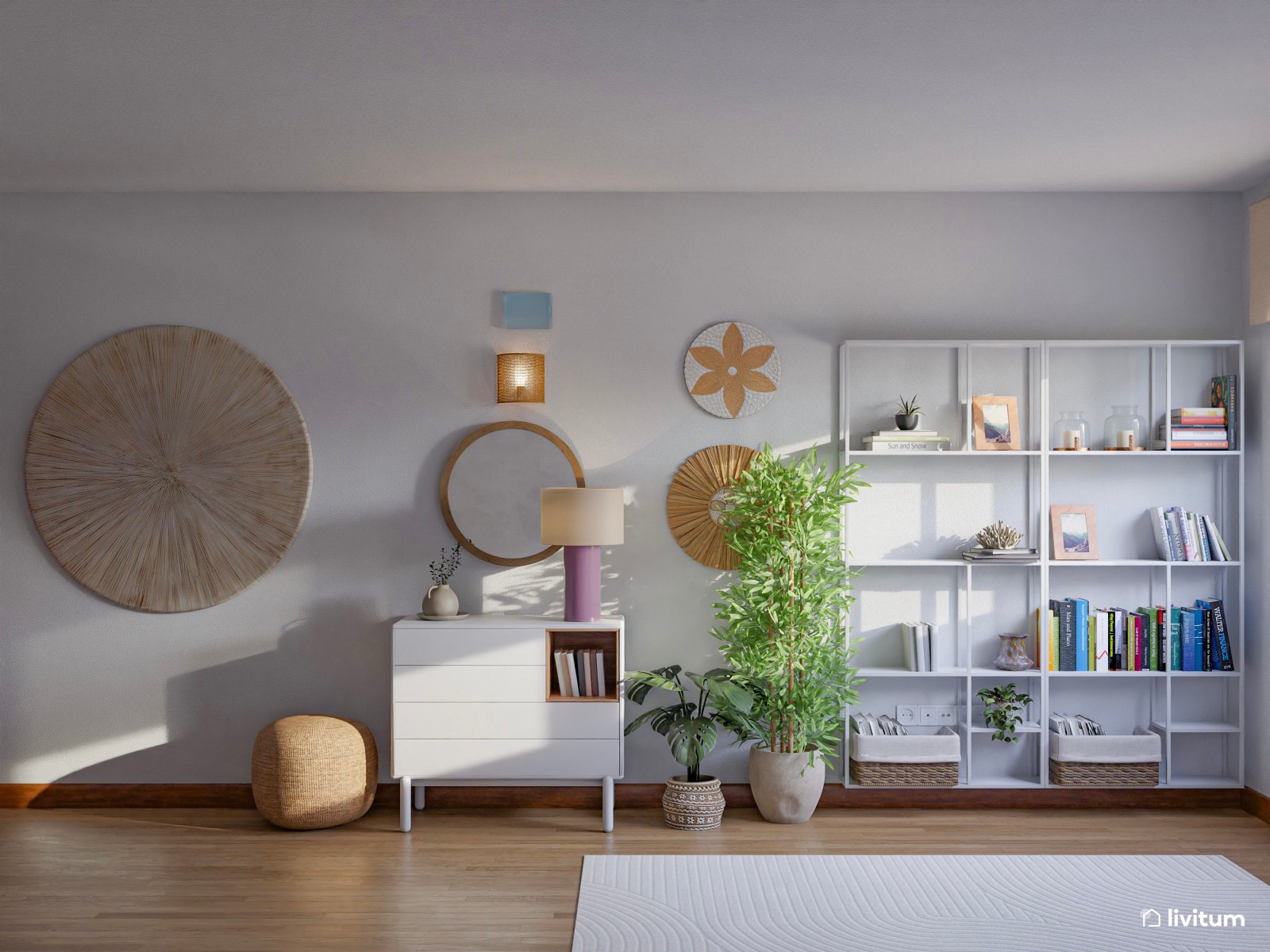 Dormitorio juvenil con zona de estudio y tocador