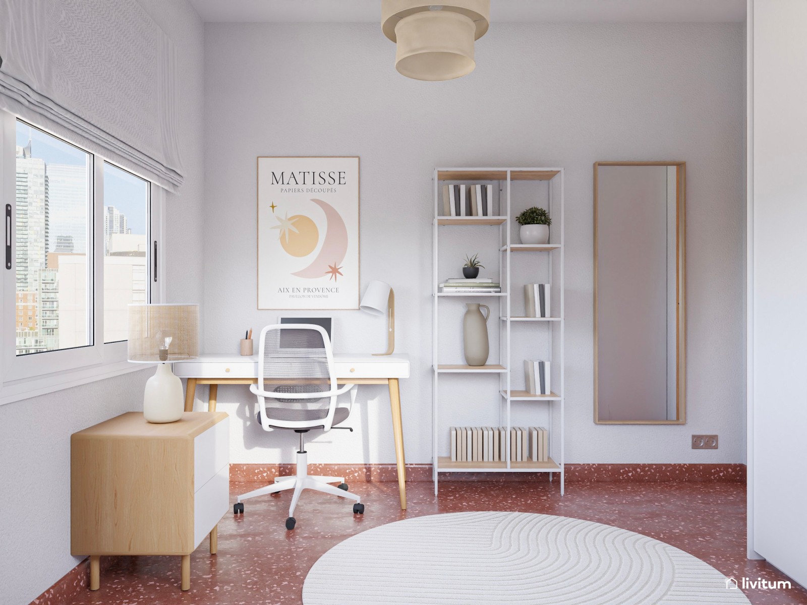 Dormitorio juvenil pequeño con gran capacidad de almacenaje