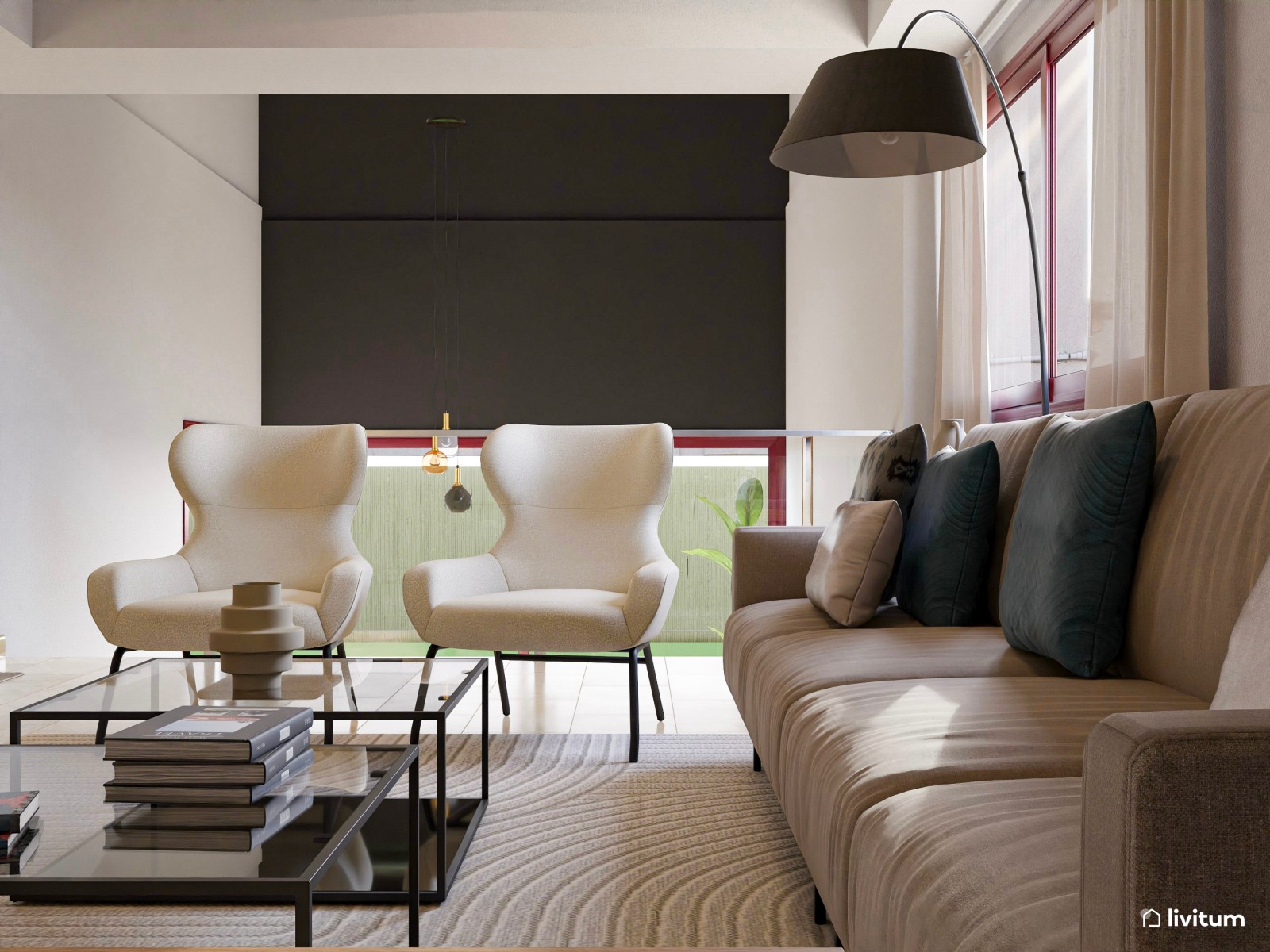 Dos en uno: salones modernos y amplios en un piso de alquiler