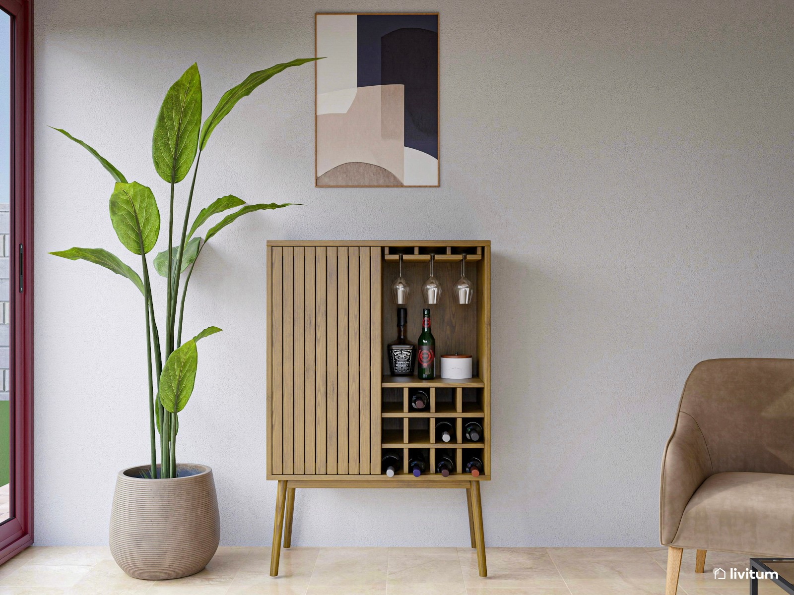 Dos en uno: salones modernos y amplios en un piso de alquiler