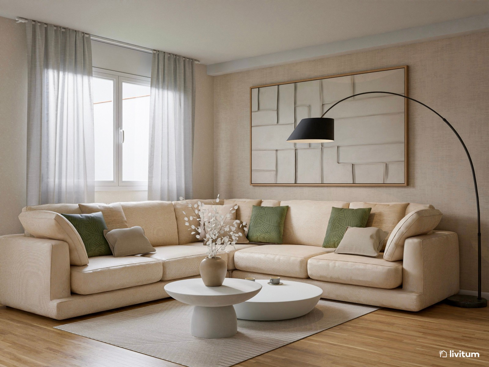 El reinado de la madera y los detalles oscuros: un salón con gracia y estilo