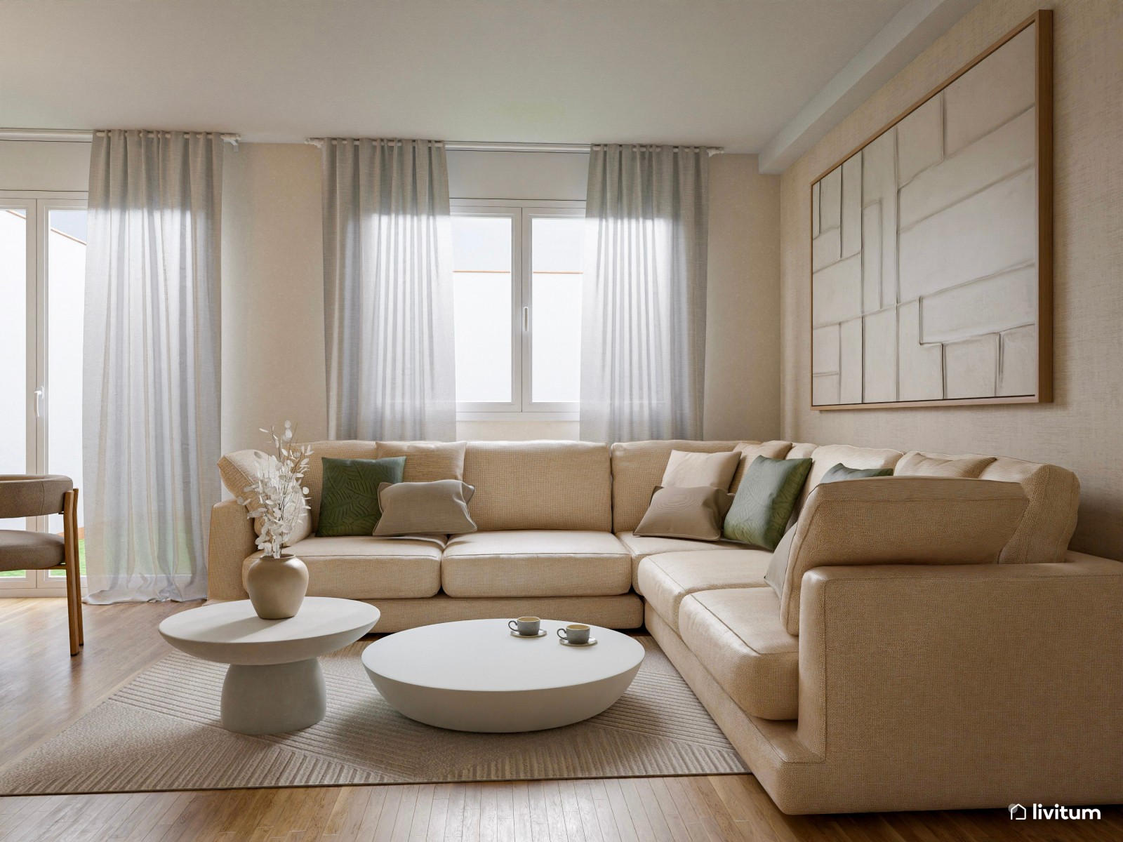 El reinado de la madera y los detalles oscuros: un salón con gracia y estilo