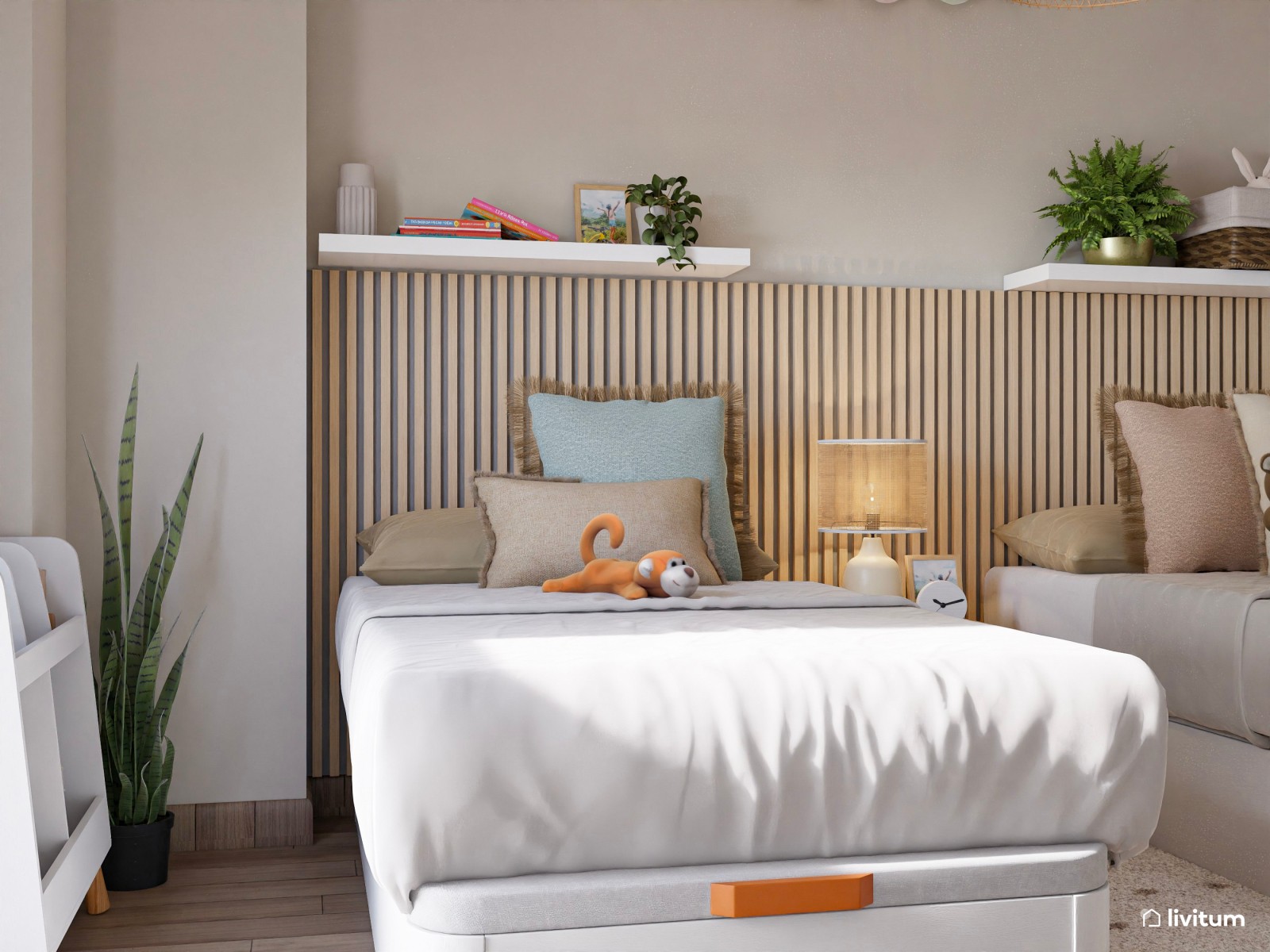 Encantador dormitorio infantil para dos niños 