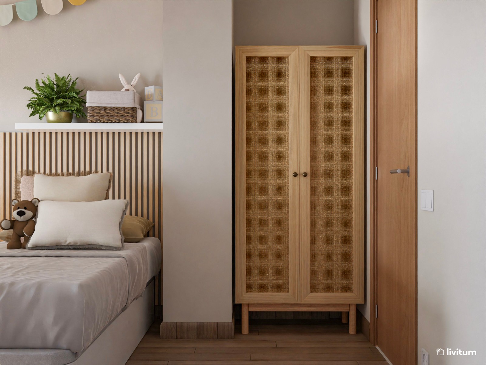 Encantador dormitorio infantil para dos niños 