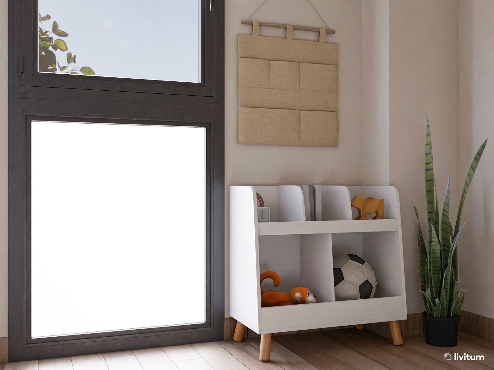 Encantador dormitorio infantil para dos niños 