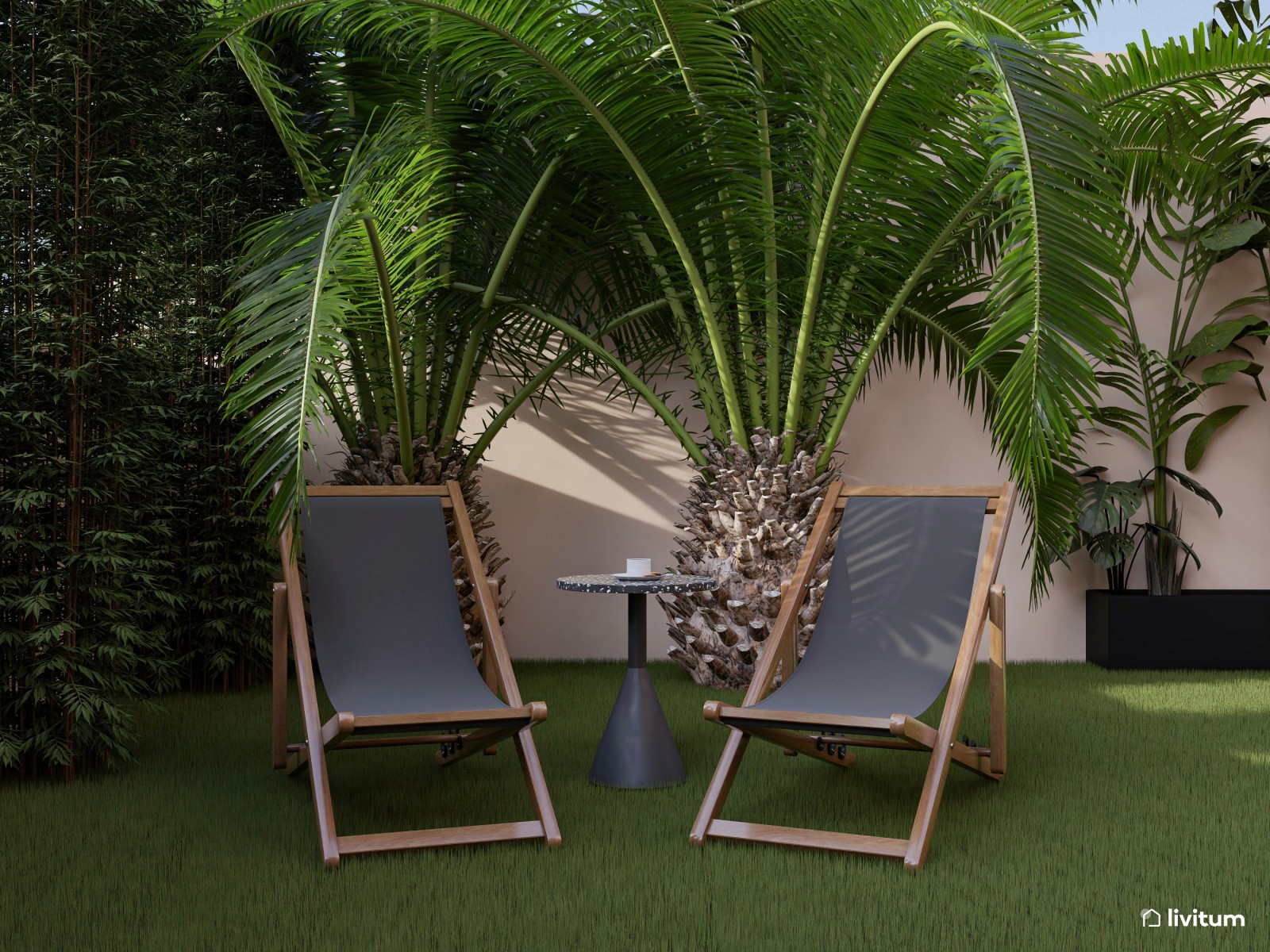 Espectacular jardín de casa de alquiler vacacional