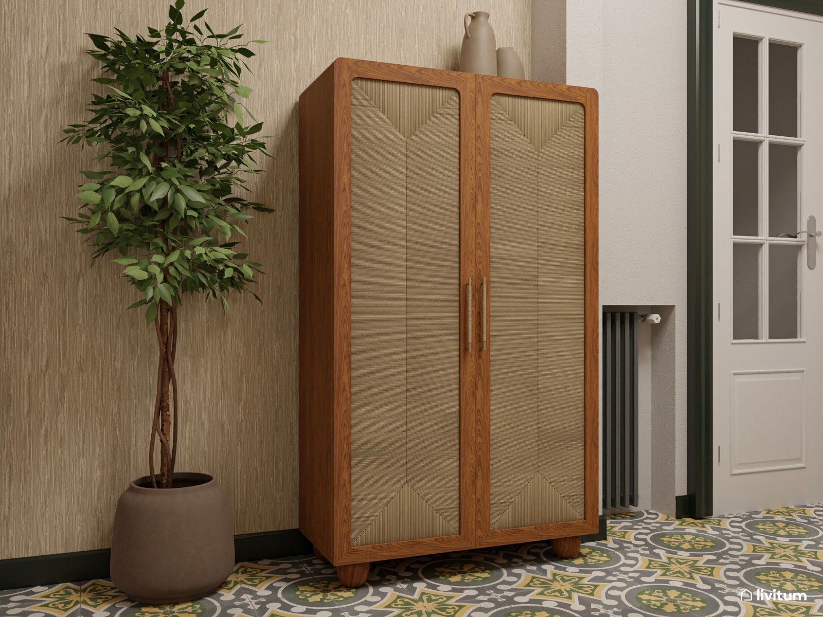 Estudio doble de 12 m² con diseño ergonómico y sofá cama 