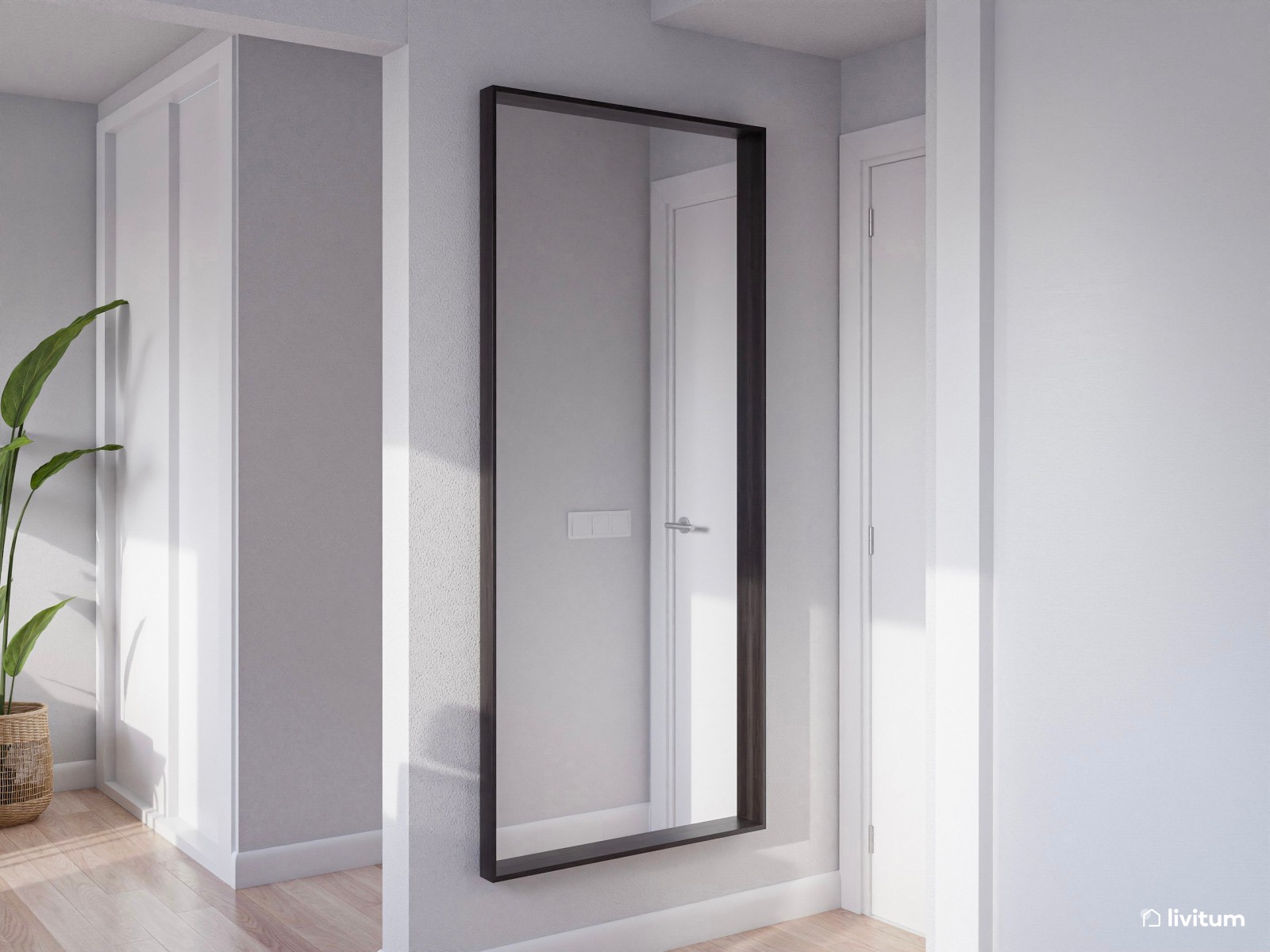 Habitación con despacho y pequeño salón en tonos muy relajados