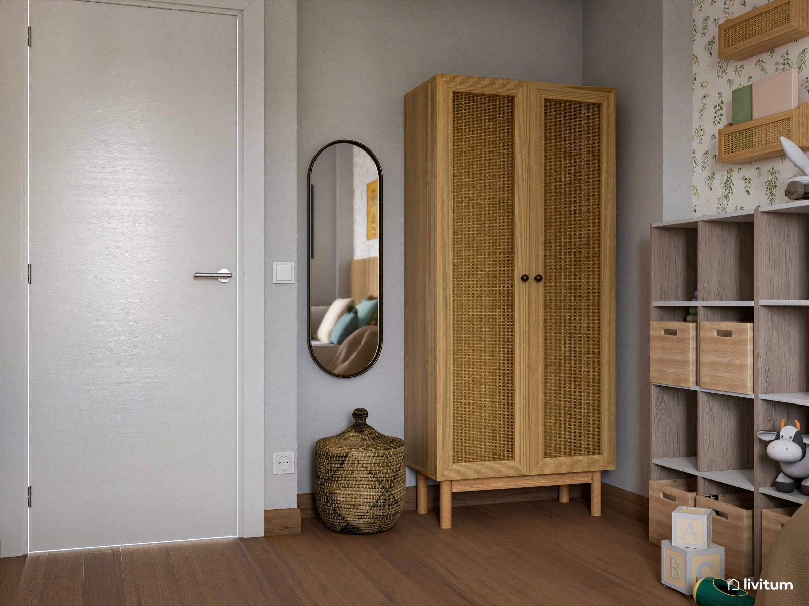 Habitación infantil con escritorio y confort acústico asegurado