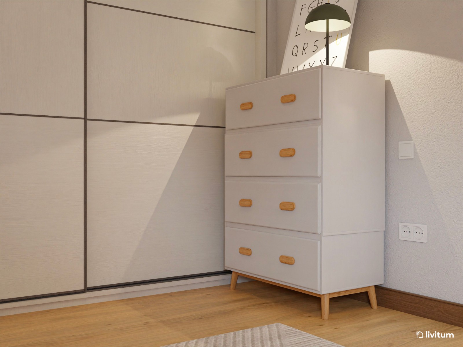 Habitación infantil para dos repleta de detalles divertidos 