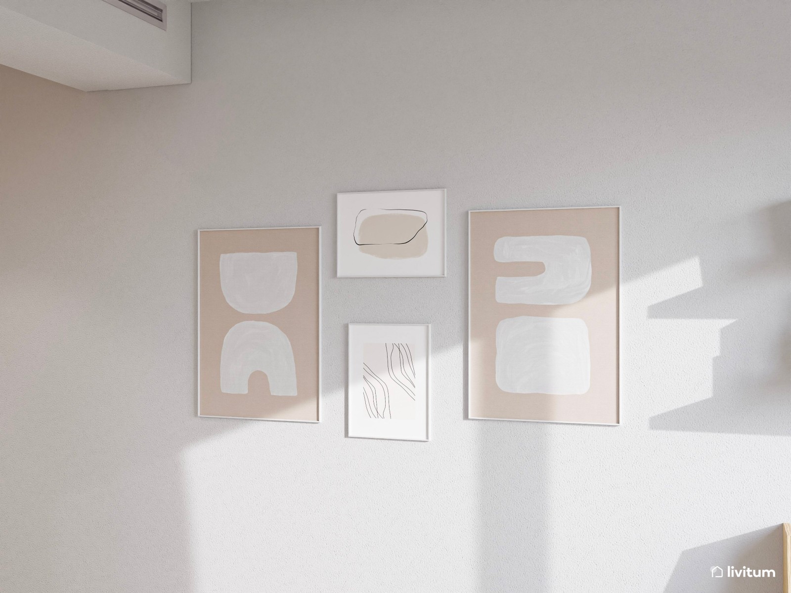 Habitación infantil Total White con litera en forma de casita