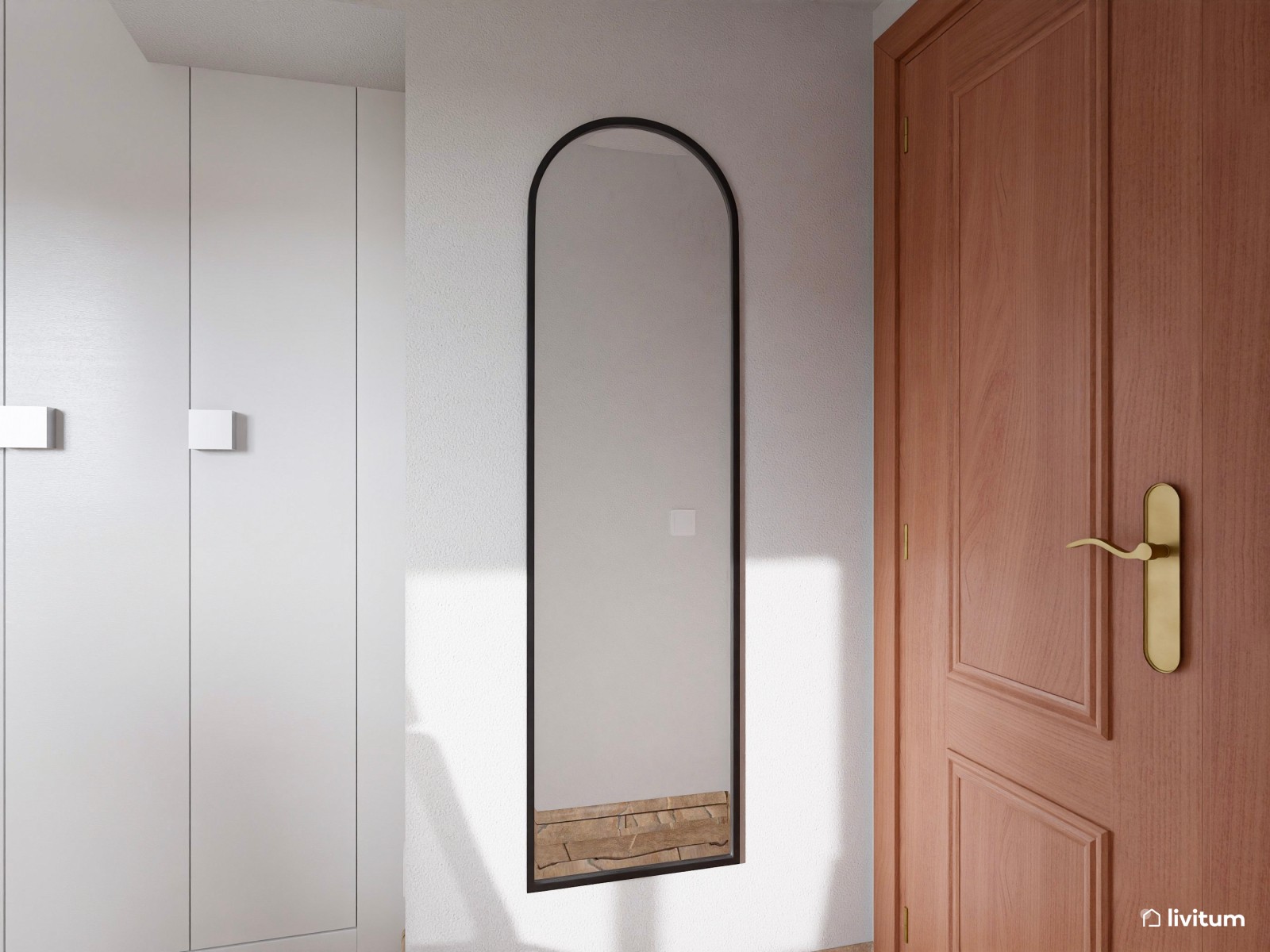Habitación juvenil de 11 m² de planta irregular con zona de escritorio