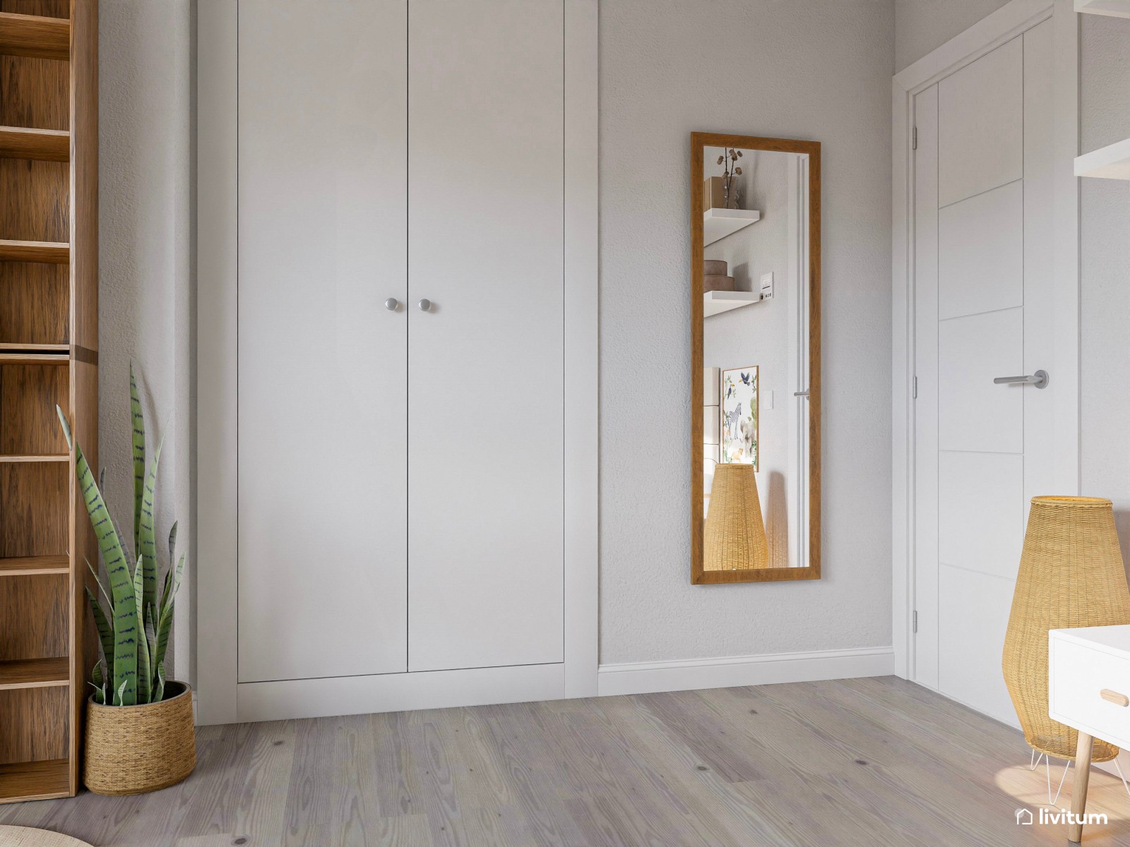 Habitación juvenil en verde y amarillo