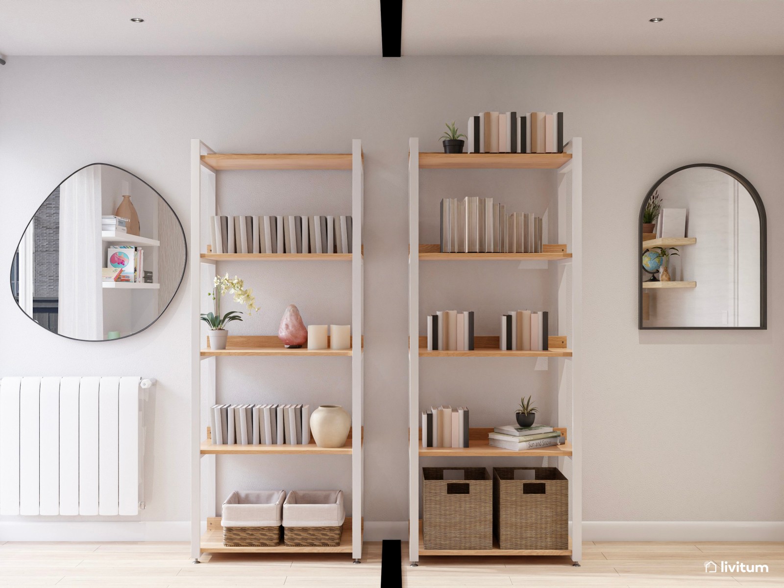 Habitación juvenil para dos con zonas separadas para dos adolescentes