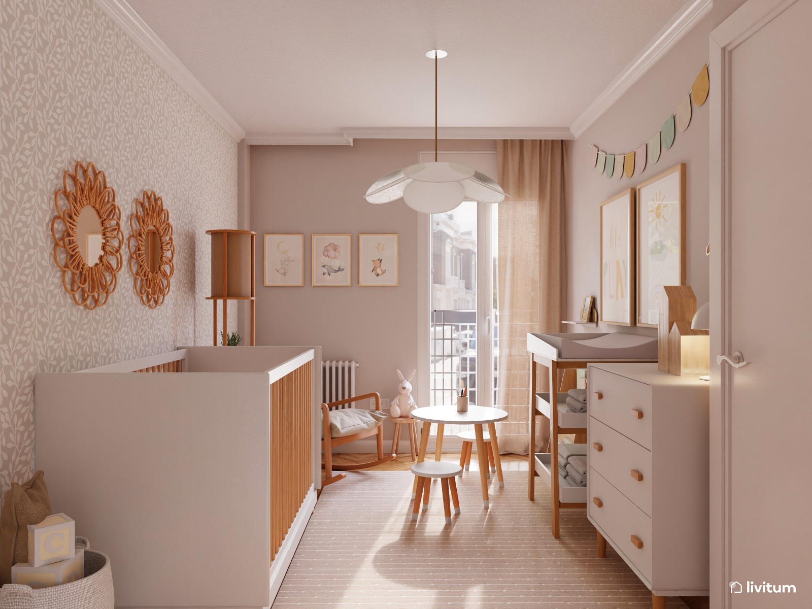 Una preciosa habitación infantil de estilo nórdico