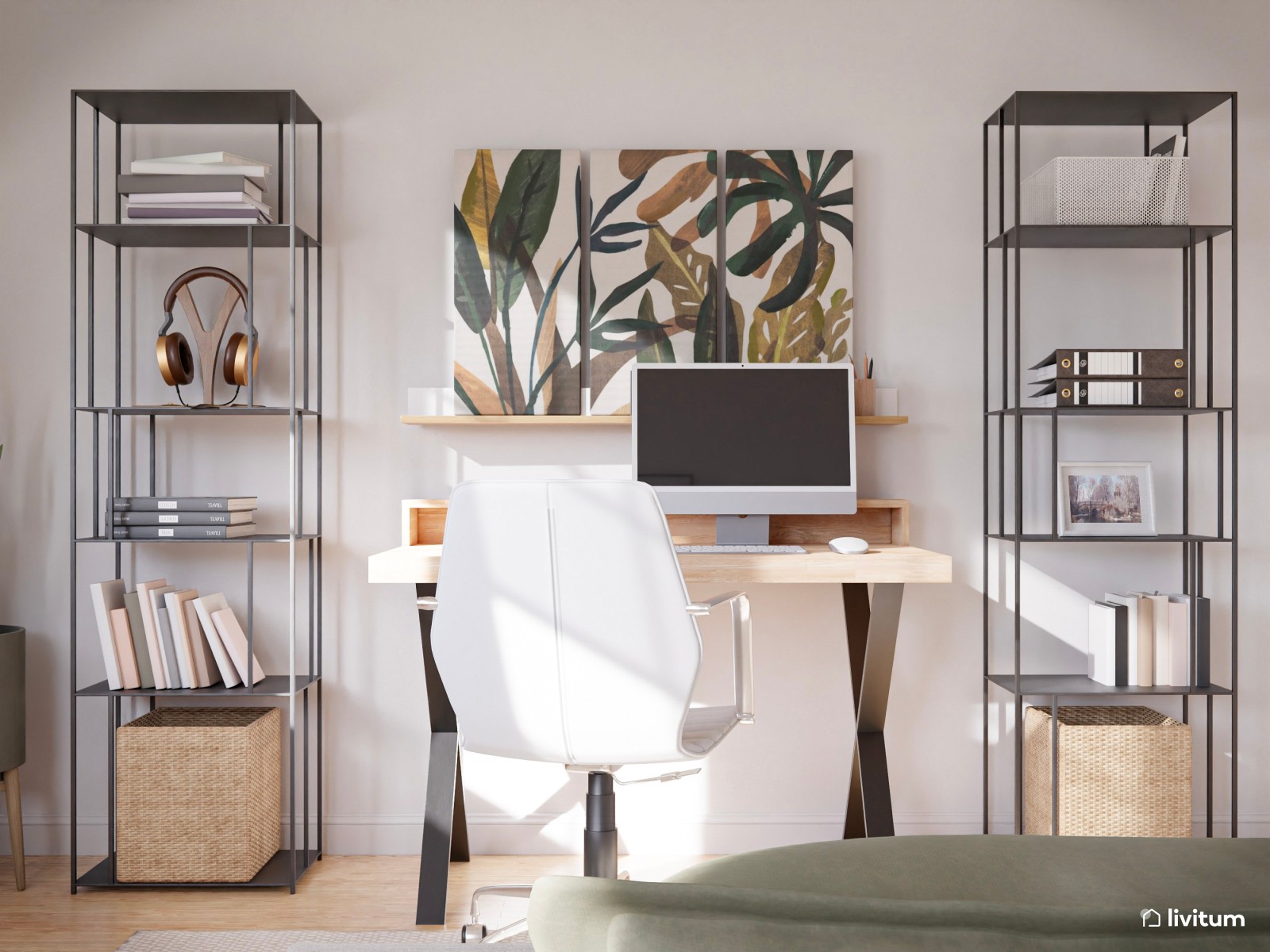Industrial y moderno, dos estilos para esta habitación 