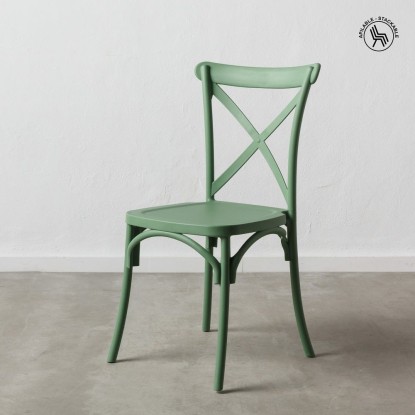 Silla verde menta polipropileno 48,50 x 43 x 91 cm, Wood Nature