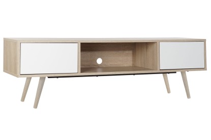 MUEBLE TV MDF METAL 160X40X50 DESMONTADO BLANCO, Wabitap