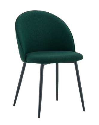 Silla tapizada verde Lya con tela ''easy clean'', Luma Home