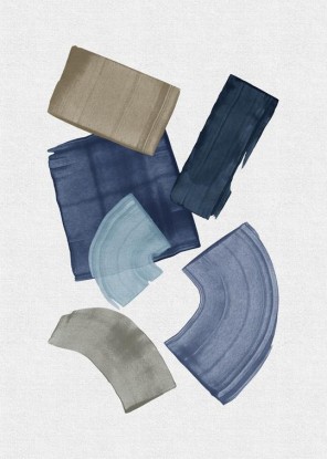 BLUE & BROWN PAINT BLOCKS, Artesta