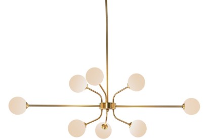 LAMPARA TECHO METAL CRISTAL 110X38X38 BOLAS DORADO, Wabitap