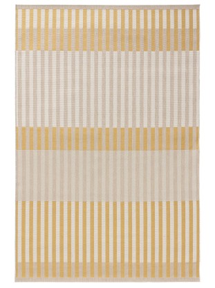 Alfombra de exterior & interior Vega Beige/Amarillo 150X80cm, Benuta