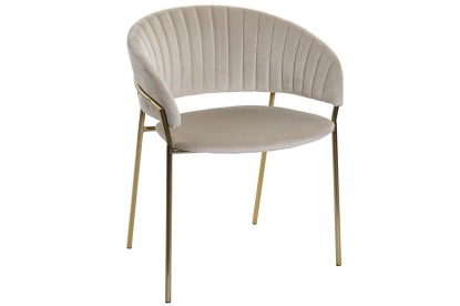 SILLA POLIESTER METAL 58X53X73 TERCIOPELO GREIGE, Wabitap